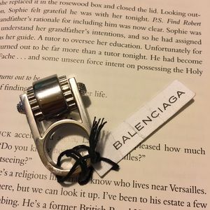 Balenciaga Superb ring in palladium metal S6.5